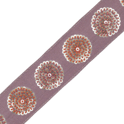 Astra Embroidered Border Trim by Samuel & Sons in Amethyst