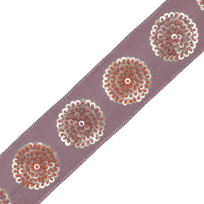 Astra Embroidered Border Trim by Samuel & Sons in Amethyst