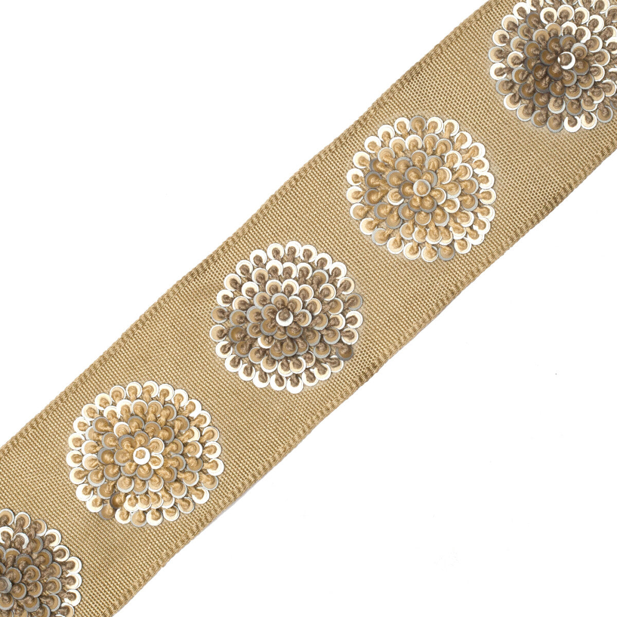 Astra Embroidered Border Trim by Samuel & Sons in Celery