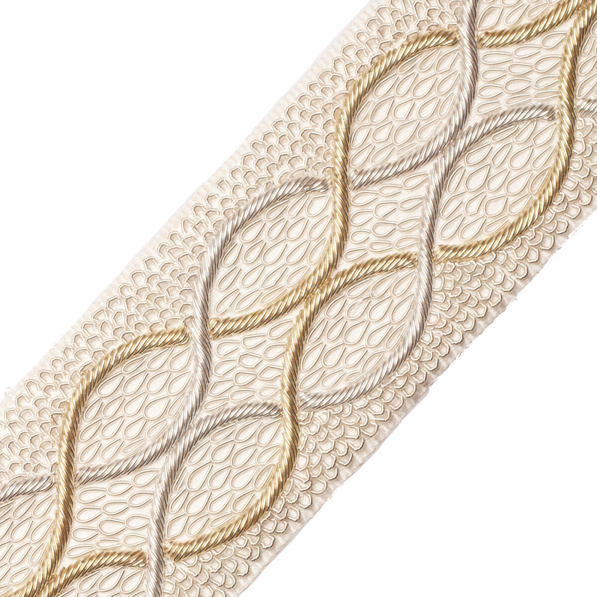 Charmer Embroidered Border Trim by Samuel & Sons in Lily