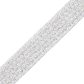 Juliette Pearl Border Trim by Samuel & Sons in Pearl