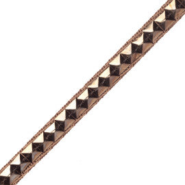 5/8" Orion Studded Border Trim by Samuel & Sons in Pewter