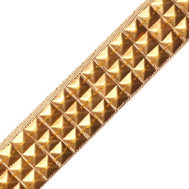 1.5" Orion Studded Border Trim by Samuel & Sons in Gold