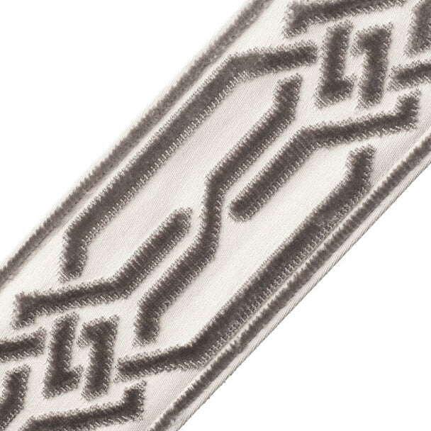 Portillon Épinglé Velvet Border Trim by Samuel & Sons in Slate