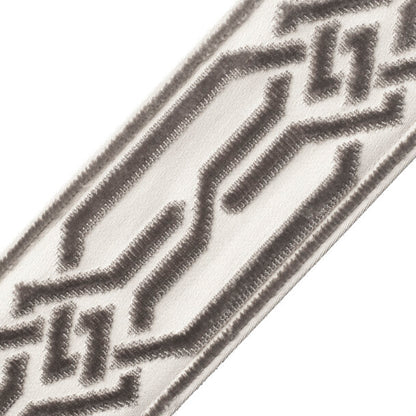 Portillon Épinglé Velvet Border Trim by Samuel & Sons in Slate