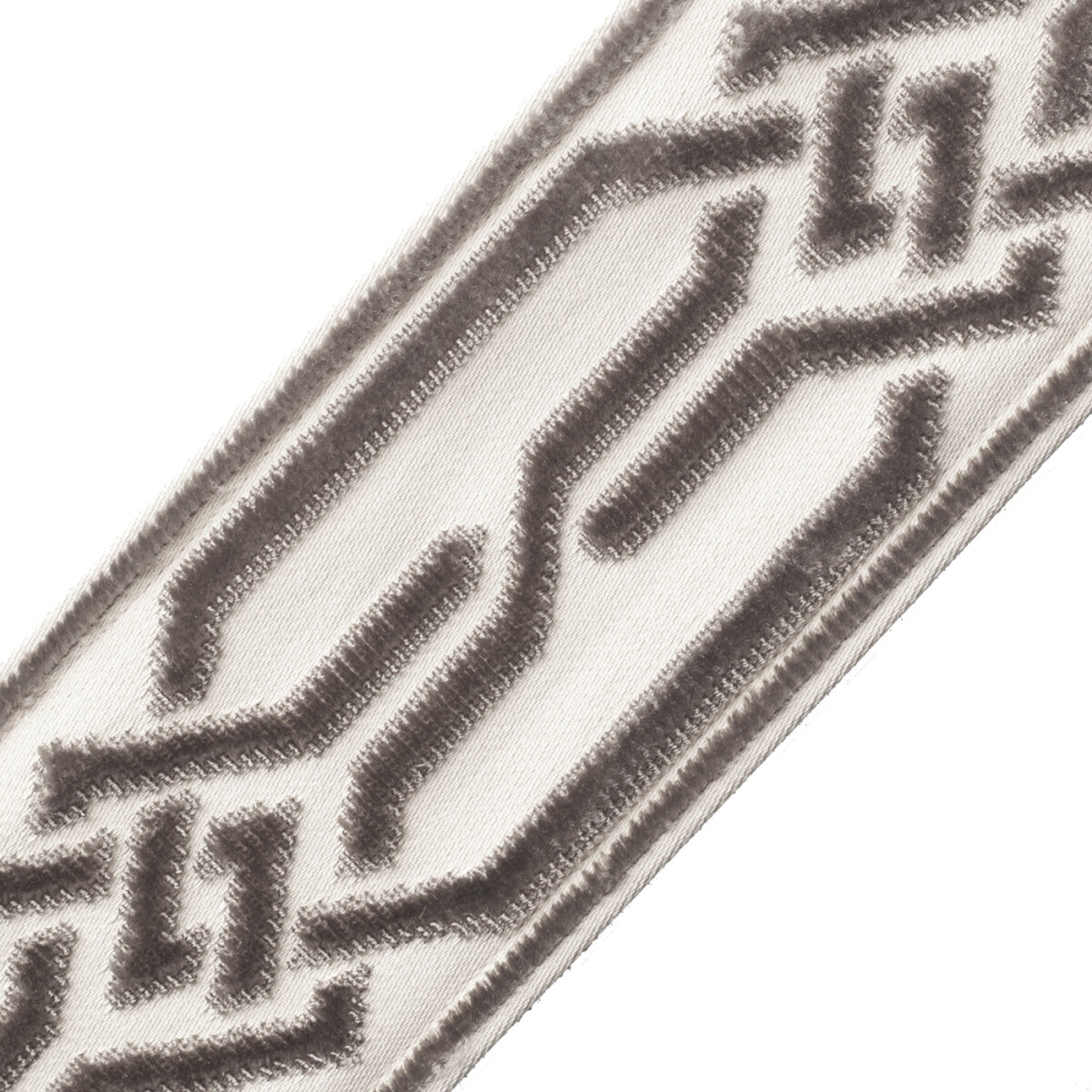 Portillon Épinglé Velvet Border Trim by Samuel & Sons in Slate