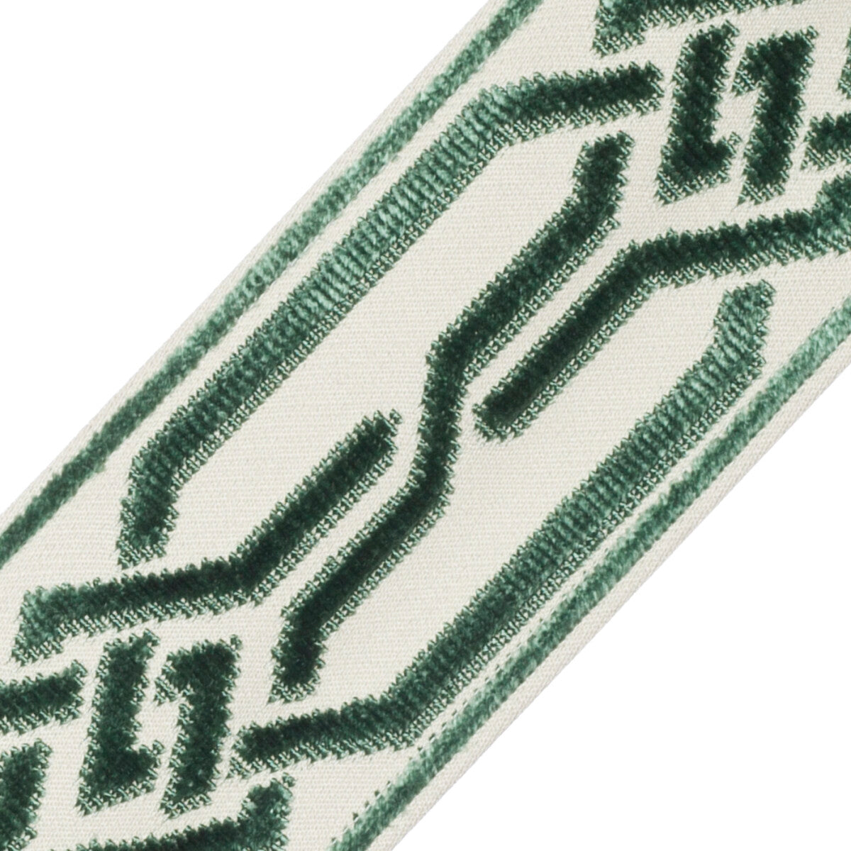 Portillon Épinglé Velvet Border Trim by Samuel & Sons in Bottle