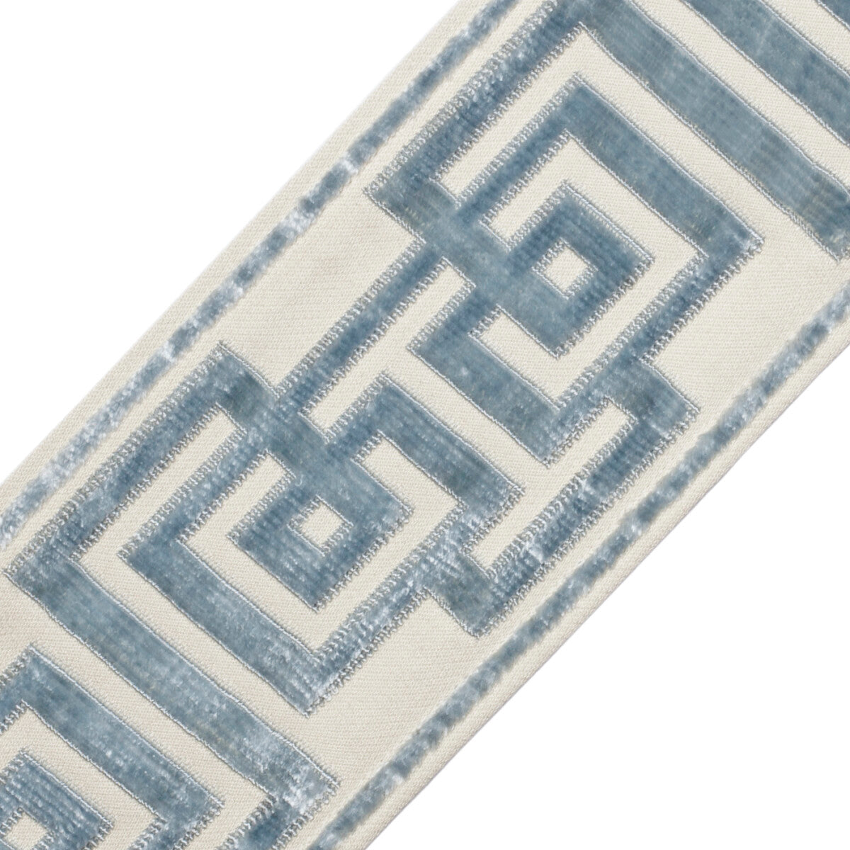 Rhodes Épinglé Velvet Border Trim by Samuel & Sons in Sky