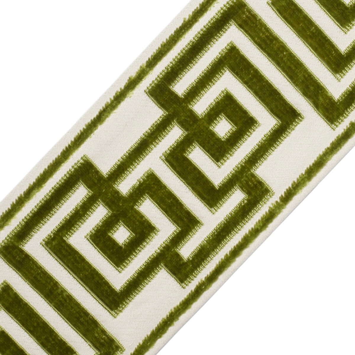 Rhodes Épinglé Velvet Border Trim by Samuel & Sons in Meadow