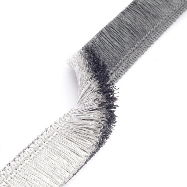 Céline Ombré Brush Fringe Trim by Samuel & Sons in Slate