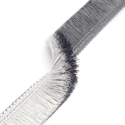 Céline Ombré Brush Fringe Trim by Samuel & Sons in Slate