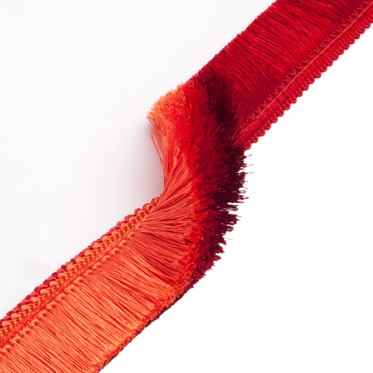 Céline Ombré Brush Fringe Trim by Samuel & Sons in Poppy