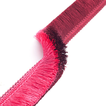 Céline Ombré Brush Fringe Trim by Samuel & Sons in Dahlia