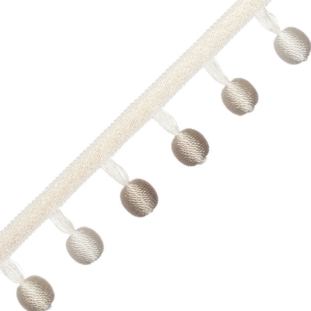 Céline Ombré Ball Fringe Trim by Samuel & Sons in Ecru