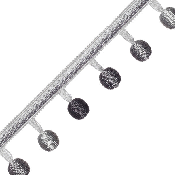 Céline Ombré Ball Fringe Trim by Samuel & Sons in Slate