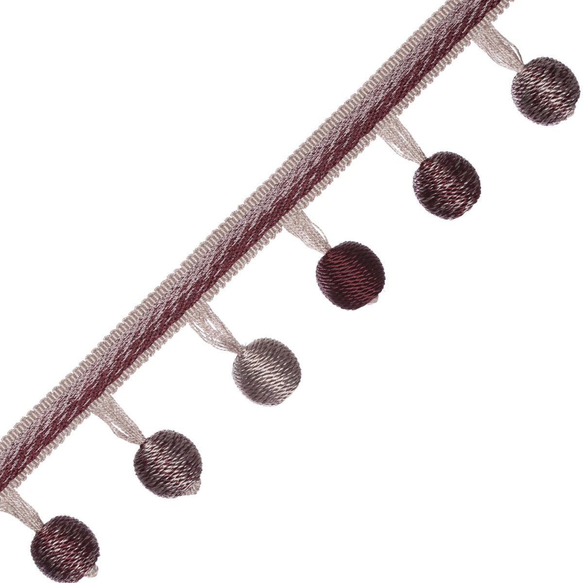 Céline Ombré Ball Fringe Trim by Samuel & Sons in Fig