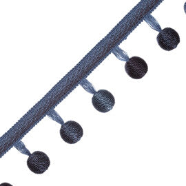 Céline Ombré Ball Fringe Trim by Samuel & Sons in Ink