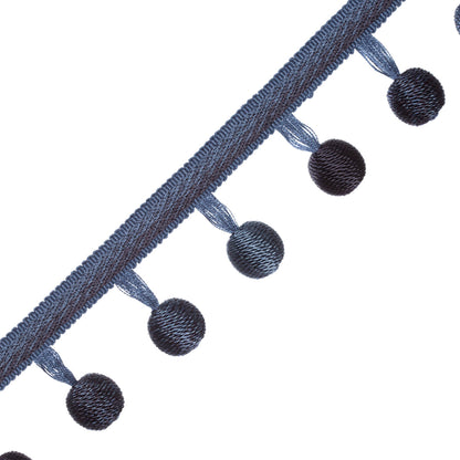 Céline Ombré Ball Fringe Trim by Samuel & Sons in Ink