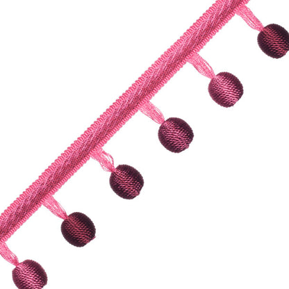 Céline Ombré Ball Fringe Trim by Samuel & Sons in Dahlia