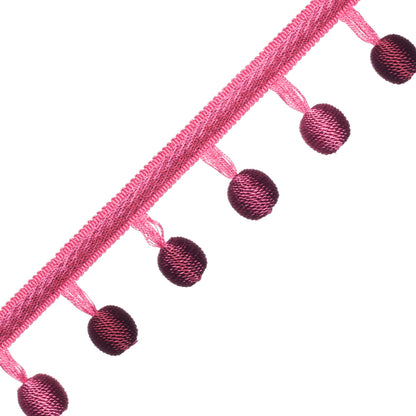 Céline Ombré Ball Fringe Trim by Samuel & Sons in Dahlia
