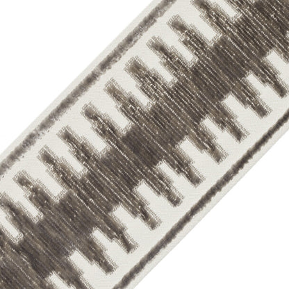 Verdon Épinglé Velvet Border Trim by Samuel & Sons in Steel