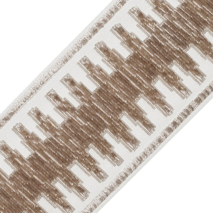 Verdon Épinglé Velvet Border Trim by Samuel & Sons in Linen