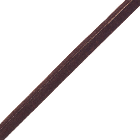 Swiss Velvet Piping Trim by Samuel & Sons in Bark