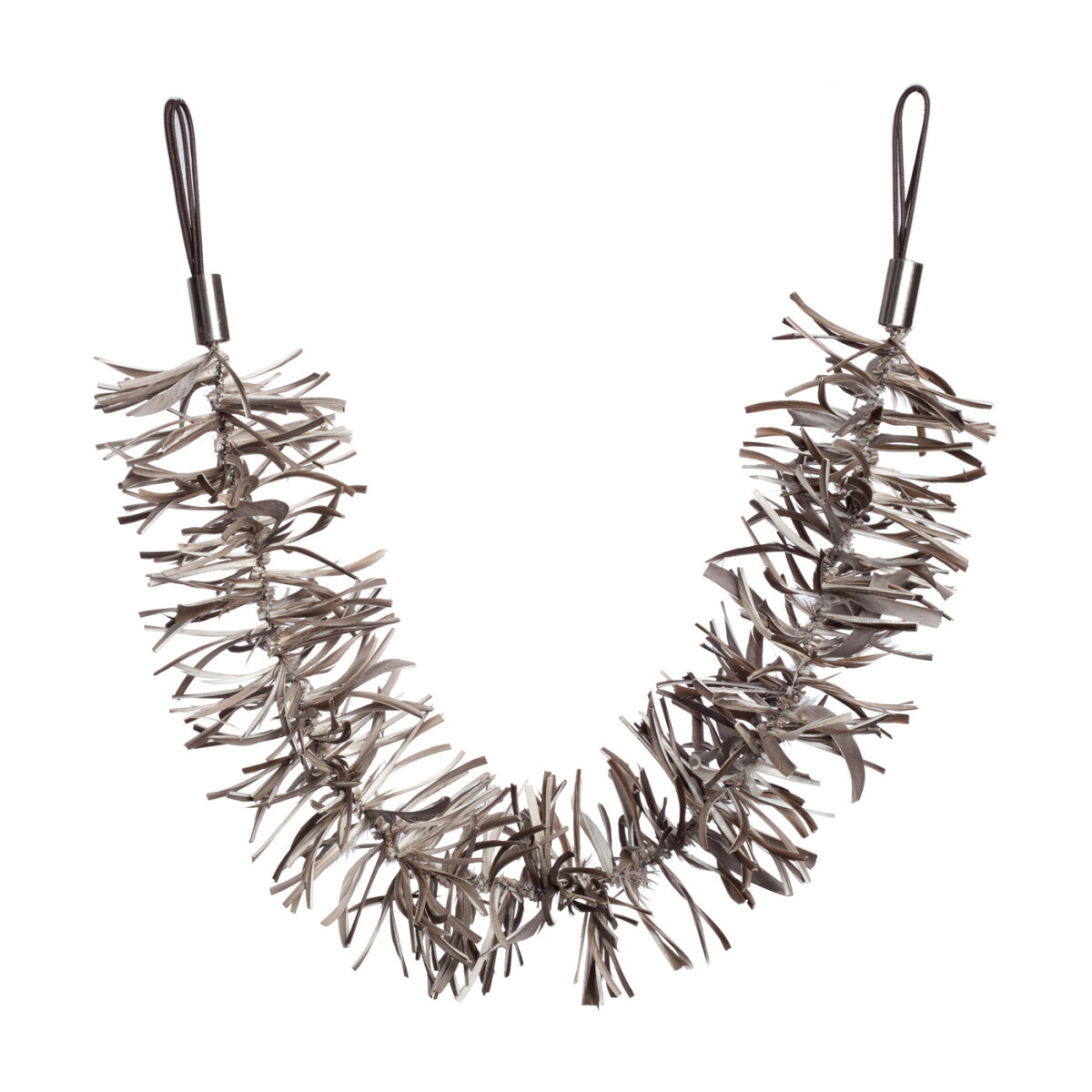 Celestial Feather Holdback by Samuel & Sons in Alloy