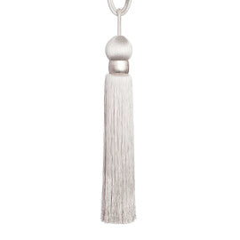 Solaris Tassel Tieback by Samuel & Sons in Platinum
