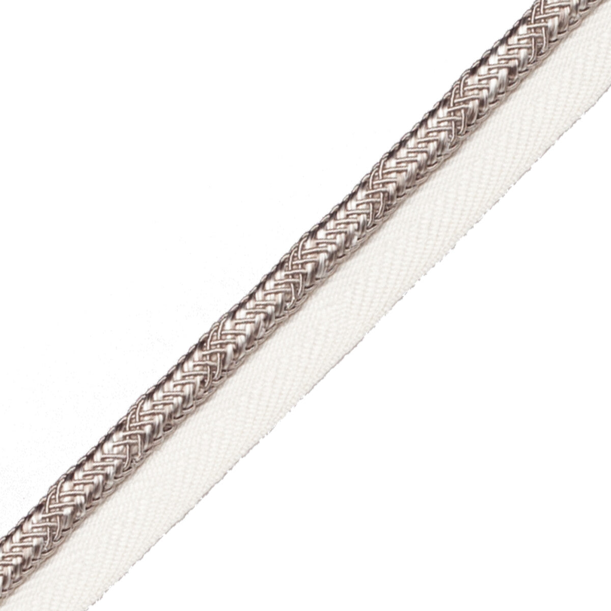 Calisto Cord With Tape Trim by Samuel & Sons in Fog