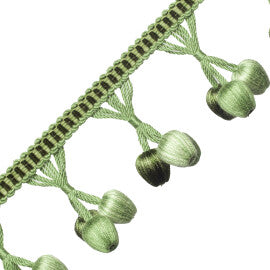 Calisto Triple Bead Fringe Trim by Samuel & Sons in Spearmint