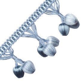 Calisto Triple Bead Fringe Trim by Samuel & Sons in Bleu