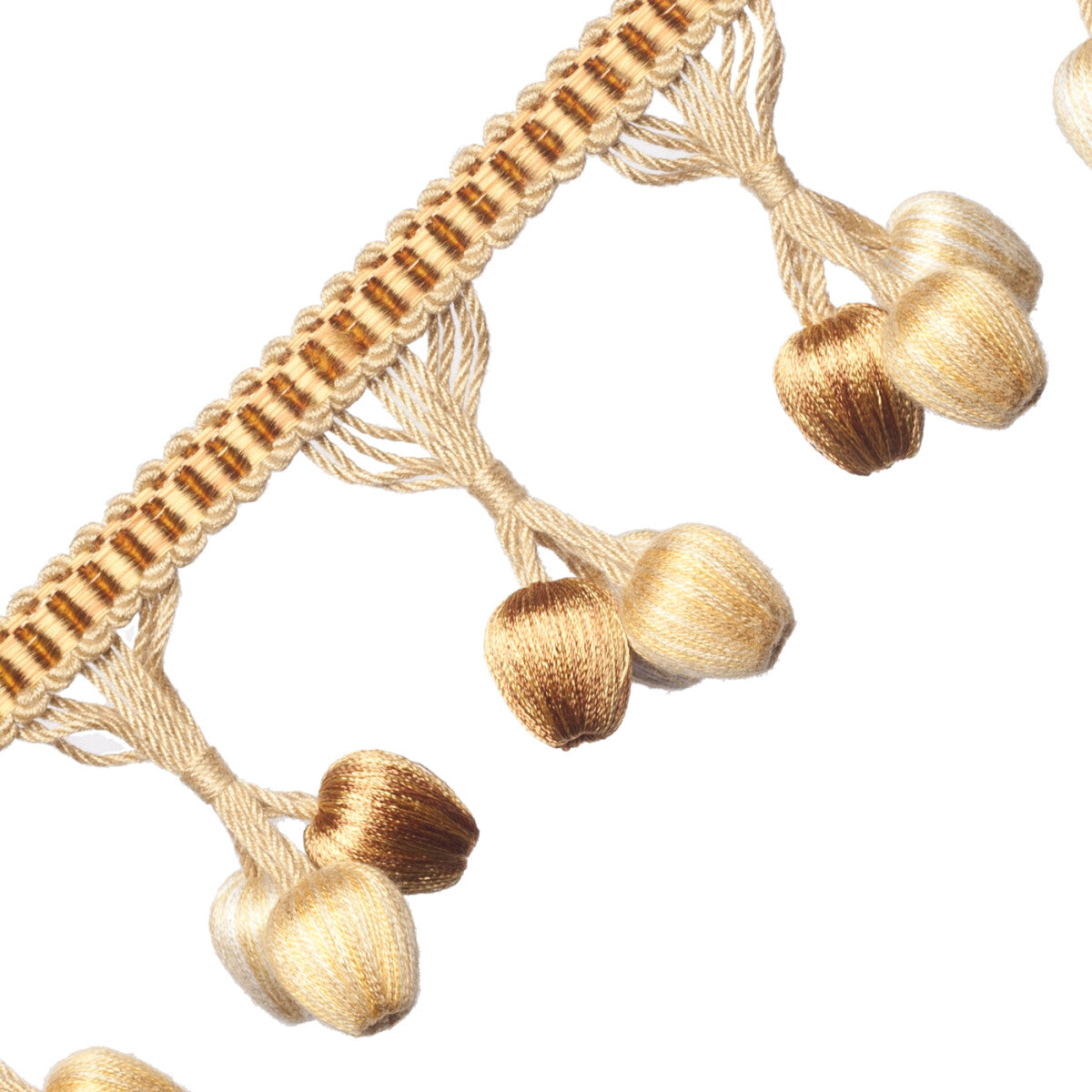 Calisto Triple Bead Fringe Trim by Samuel & Sons in Honeycomb