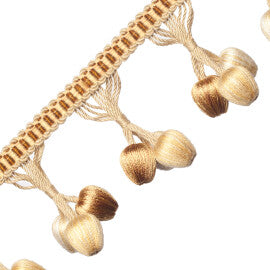 Calisto Triple Bead Fringe Trim by Samuel & Sons in Honeycomb