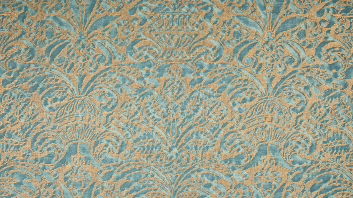Campanelle Blue-green & silvery gold