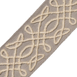 La Terre Appliqué Border Trim by Samuel & Sons in Pebble