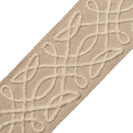 La Terre Appliqué Border Trim by Samuel & Sons in Flax