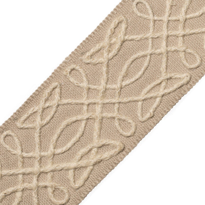 La Terre Appliqué Border Trim by Samuel & Sons in Flax