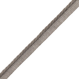 La Terre 5Mm Cord With Tape Trim by Samuel & Sons in Pebble