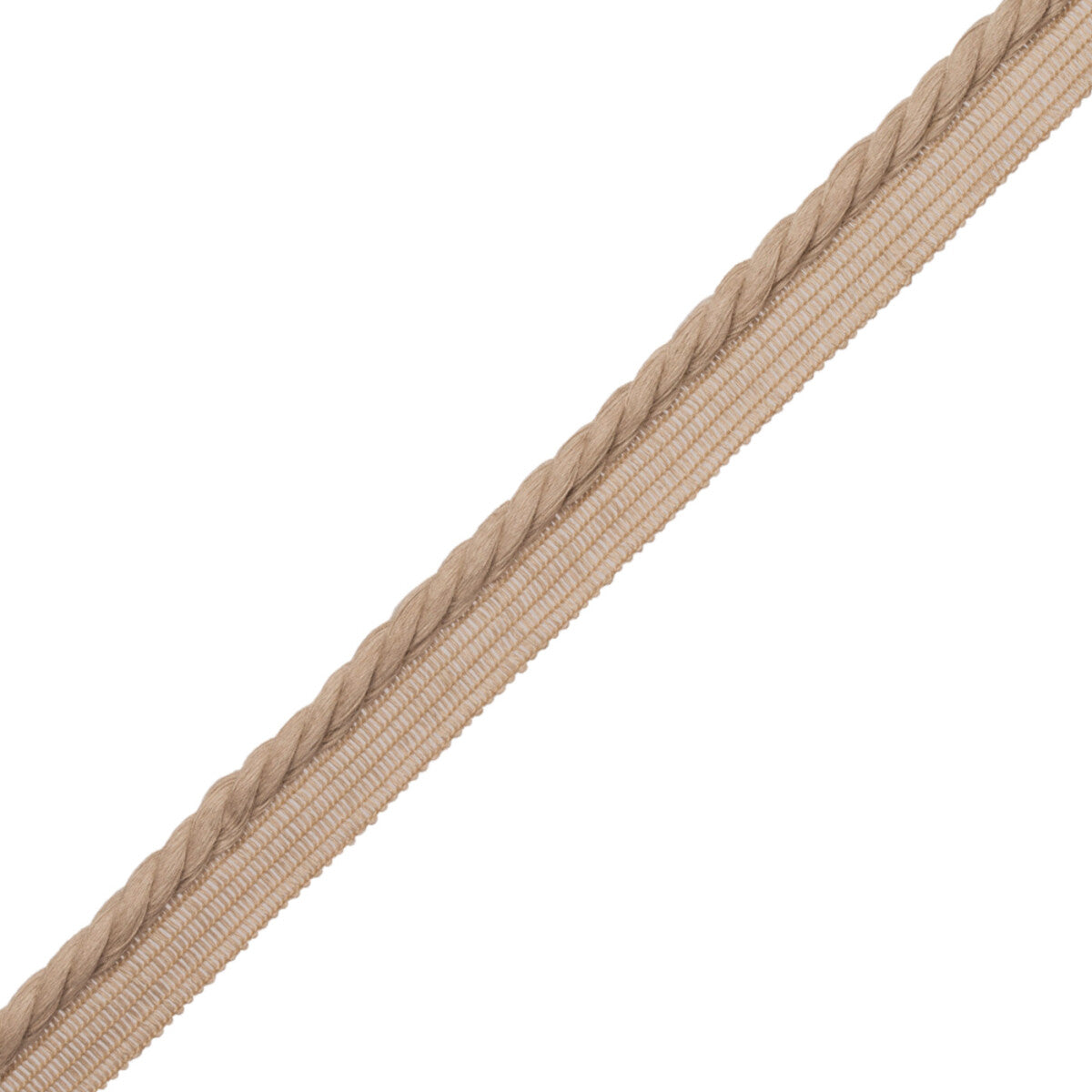 La Terre 5Mm Cord With Tape Trim by Samuel & Sons in Flax