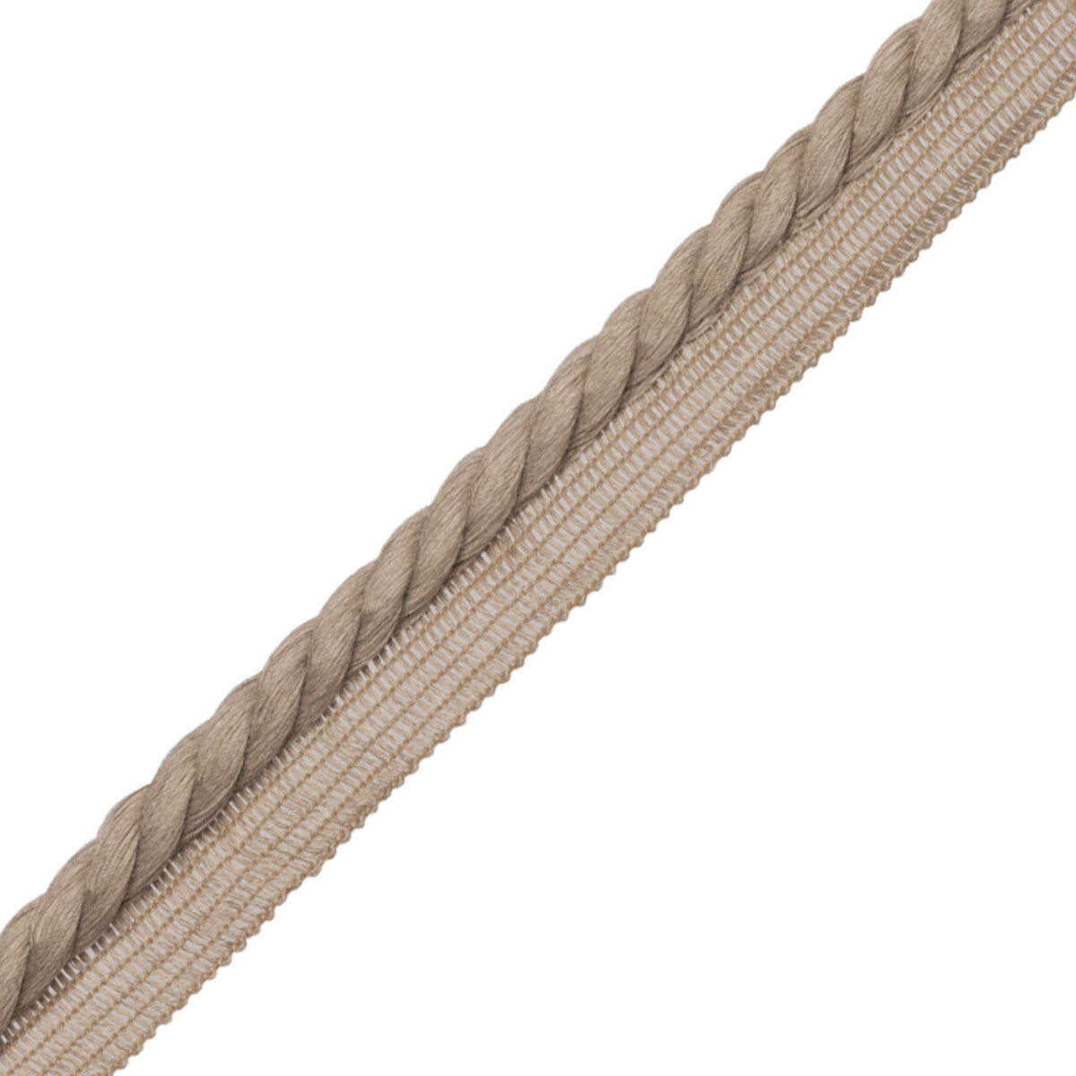 La Terre 8Mm Cord With Tape Trim by Samuel & Sons in Flax