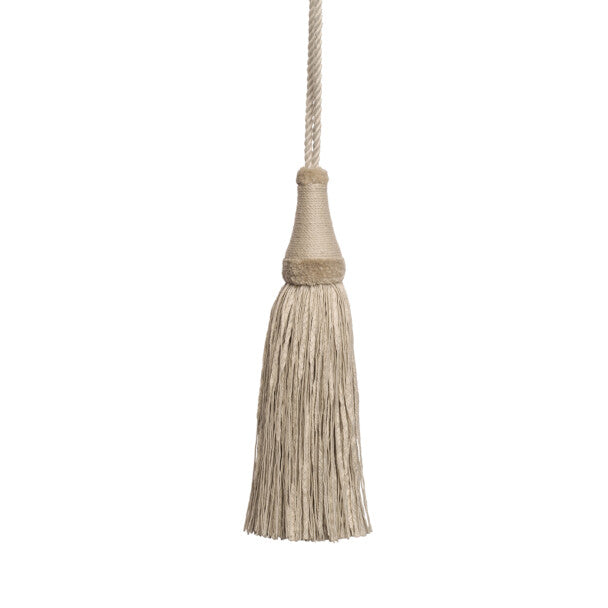 La Terre Key Tassel Trim by Samuel & Sons in Sea Mist