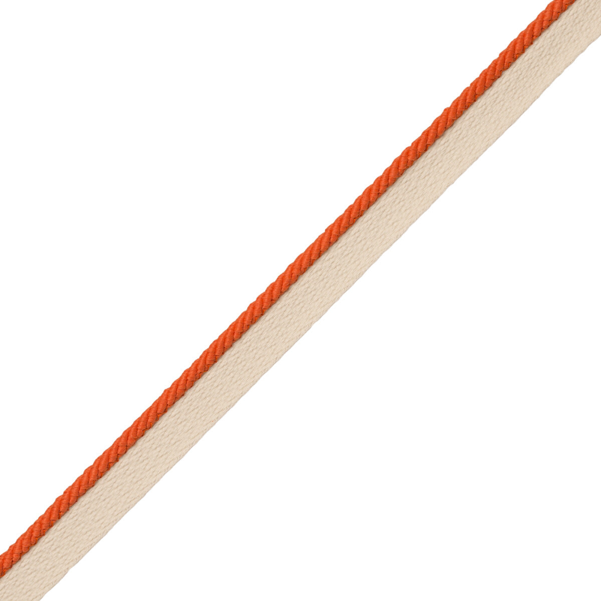 1/8" Saisons Cord With Tape Trim by Samuel & Sons in Tangelo