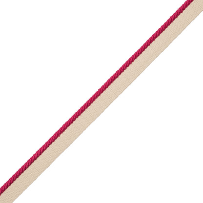 1/8" Saisons Cord With Tape Trim by Samuel & Sons in Azalea