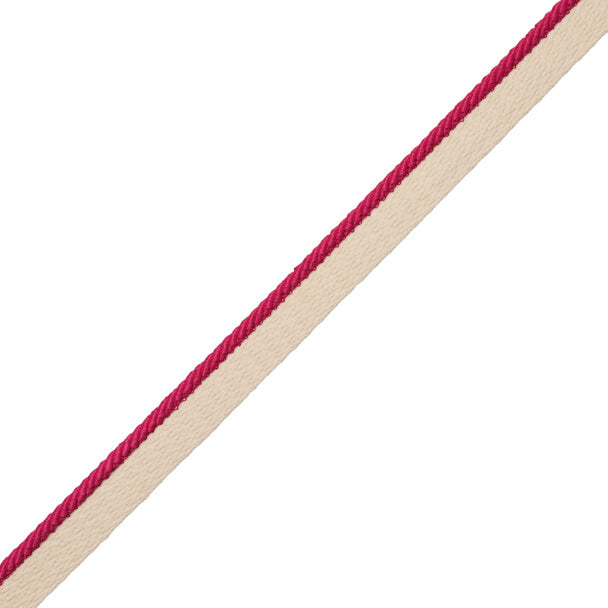 1/8" Saisons Cord With Tape Trim by Samuel & Sons in Azalea