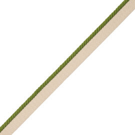 1/8" Saisons Cord With Tape Trim by Samuel & Sons in Lime