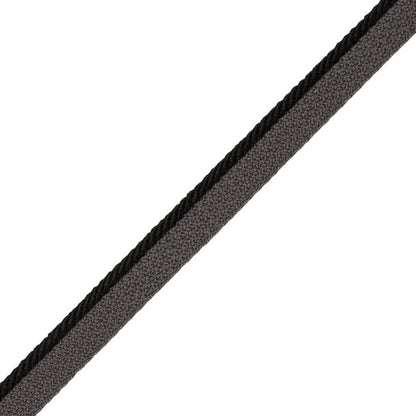 1/8" Saisons Cord With Tape Trim by Samuel & Sons in Jet