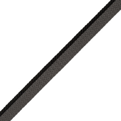 1/8" Saisons Cord With Tape Trim by Samuel & Sons in Jet