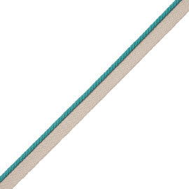1/8" Saisons Cord With Tape Trim by Samuel & Sons in Capri