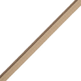 1/8" Saisons Cord With Tape Trim by Samuel & Sons in Driftwood